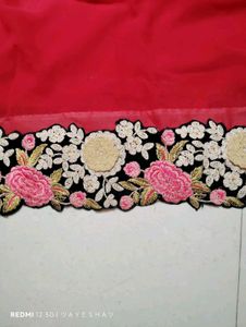 Pink Embroidered Heavy Brodard Saree