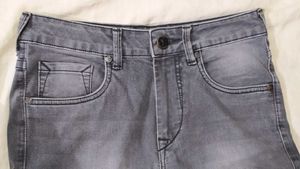 Here And Now Mens Slim Fit Grey Jeans
