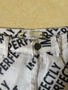 White Denim Skirt