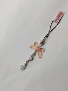 Coquette Bow Orange Phone Charm