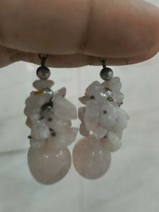Cute Pink Stone Earrings