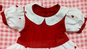Cute Heart Print Baby Dress (Waist 24&#34;)