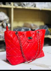 Red Quilted Handbag