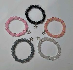 Free Shipping...5 Star Charm Beaded Bracelets.