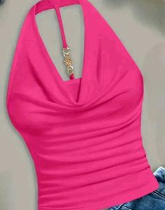 Hot Pink Halter Top M to XL available