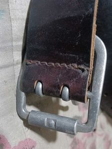 Leather Belt with Unique Buckle