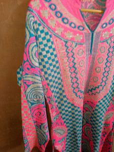 Pink &amp; Blue wollen kurti