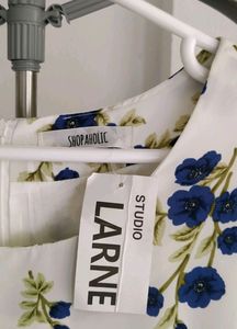 Blueberries Floral Printed Mini Dress