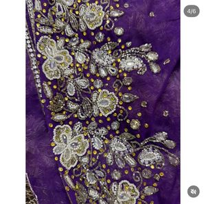 Hand-Embroidered Saree