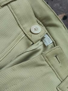 Beige Corduroy Cargo Pants