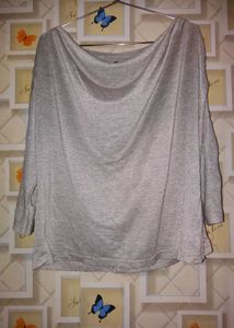 Silver Flowy Top