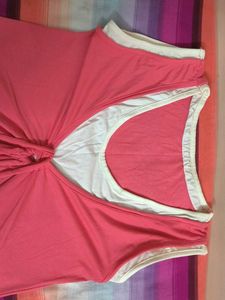 Coral Sleeveless Dress