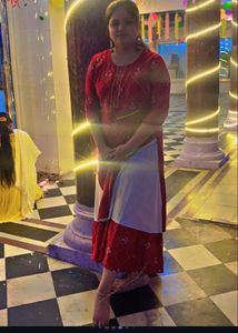 Elegant Red Printed Kurta Set