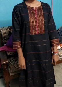 Black Multicolor Kurti For Women