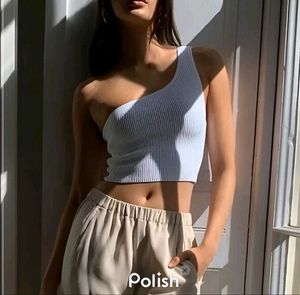 New With Tag Shein Korean One Shoulder Crop Top