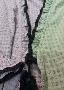 Dobby Georgette Long Dress Front Open