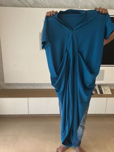 Stylish Deep Teal Blue Kaftan Style Dress