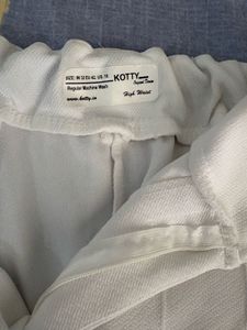 White Straight Leg Trousers