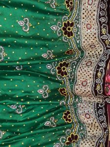 Emerald Green Diamond Work Saree
