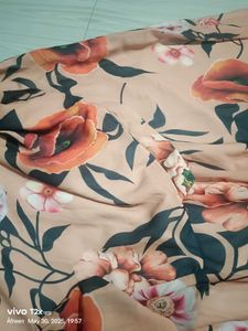 Flower Print Wrap Maxi Dress