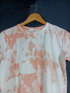 Peach &amp; White Tee