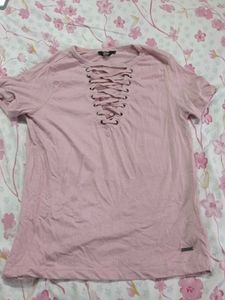 roadster pink knitted lace top