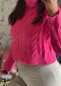 Hot Pink Knit Sweater