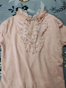 Vintage Inspired Pink Blouse