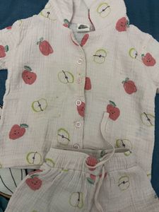 Apple Print Pajama Set