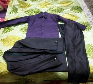 Dark Violet(Baigani Colour) Blazer Set.