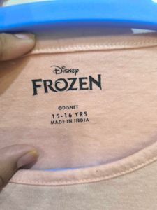 Pink Disney Frozen Top For Girls