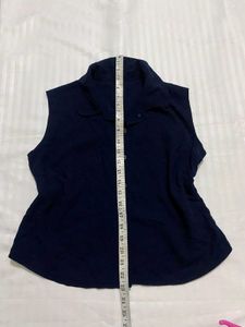 Navy Blue Sleeveless Top Bust 36