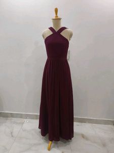 Sale🎊🎉Elegant Burgundy Maxi Dress