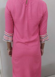 Pink Global Desi Embroidered Kurta