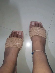 Fera Pink Embellished Flats