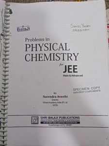 Problems In Physical Chemistry By Narendra Avasthi