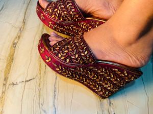 Embroidery Bridal Footwear ❤️
