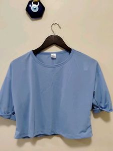 Cute Blue Crop Top