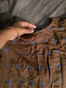 Brown Printed Kurta
