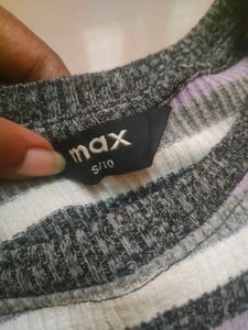 Max fashion striped lavender top