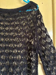 Black Lace Long Sleeve Top