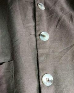 Brown Short Sleeve Blazer