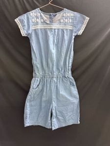 Girls' Denim Romper - Cute & Casual