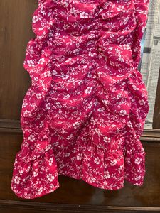 Pink Floral Smocked Dress