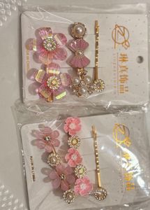 Floral Hair Clip Set of -2  New