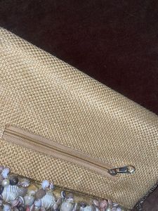 Embellished Clutch with Chain Strap