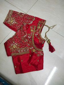 Red maggam blouse