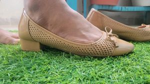Heels Beige Color Office Wear