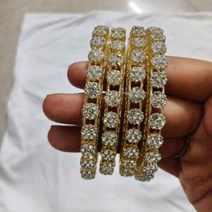 Sparkling Gold-Tone Bangle Set