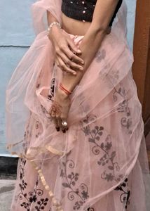 Pink Floral Lehenga